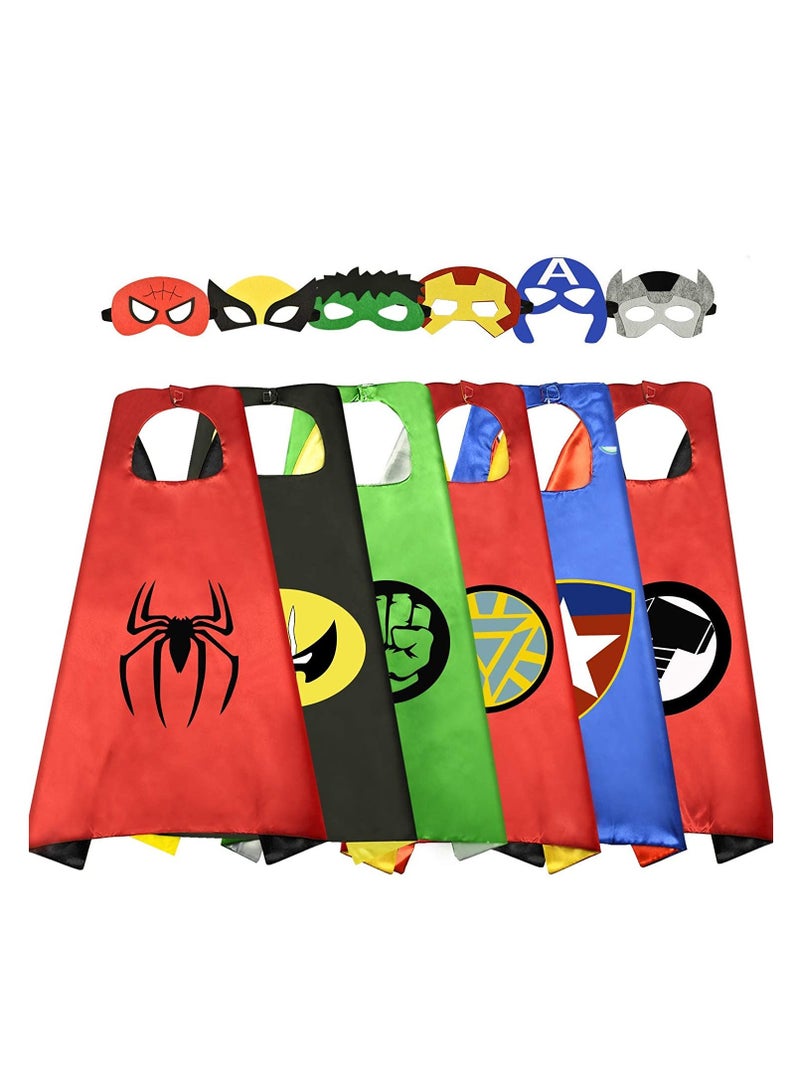 12-Piece Superhero Capes With Eye Mask Set - Image 1