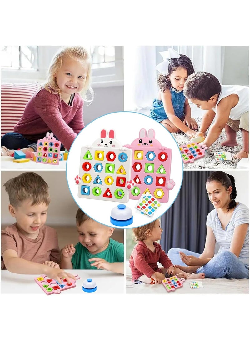 Shape Matching Game with Card, Cognitive Geometry Color Matching Game,Shape Matching Game,Color Sensory Educational Toy for Kids Ages 3 4 5 6 10 Years Old - Image 5