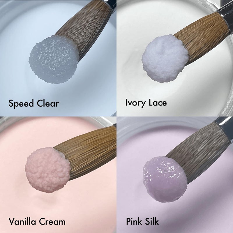 MakarttPro Acrylic Powder Set - 4 Colors 0.5oz Cover Powders for Nail Extension, Sculpting & Overlay - Cool Tone Collection for Professionals (Basic Essentials) - Image 2