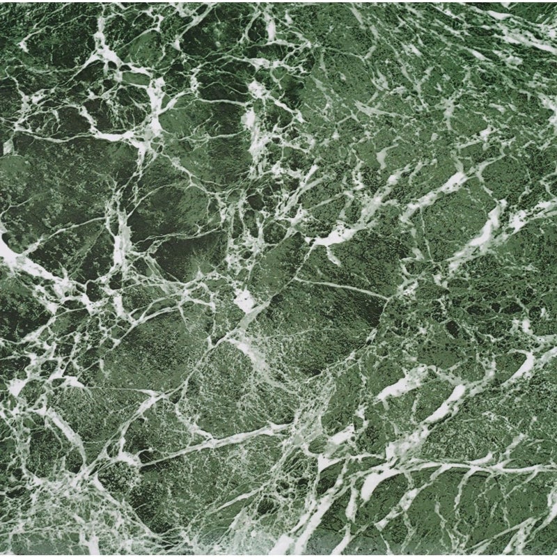 Achim Nexus Self Adhesive Vinyl Floor Tiles, 20 Tiles - 12'' x 12'', Forest Marble Peel & Stick, DIY Flooring for Kitchen, Dining Room, Bedrooms Bathrooms by Achim Home Decor, Dark Green with White Vein - Image 1