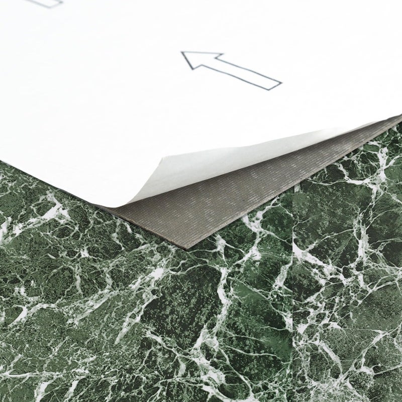 Achim Nexus Self Adhesive Vinyl Floor Tiles, 20 Tiles - 12'' x 12'', Forest Marble Peel & Stick, DIY Flooring for Kitchen, Dining Room, Bedrooms Bathrooms by Achim Home Decor, Dark Green with White Vein - Image 3