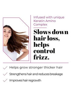 Keranique Volumizing Anti-Hair Loss Shampoo For Thinning Hair - Keratin Amino Complex - Stimulates Scalp For Thicker Fuller Hair - Free Of Sulfates Dyes And Parabens - 12 Fl. Oz  - Image 4