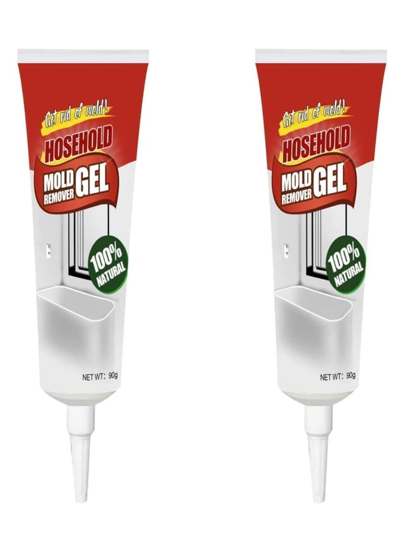 SYOSI 2 Pcs Mold Remover Gels, Household Mold Clean Gel for Washing Machine/Fridge/Kitchen Sink/Bathroom, Mold Cleaner for Tile/Wall - Image 1