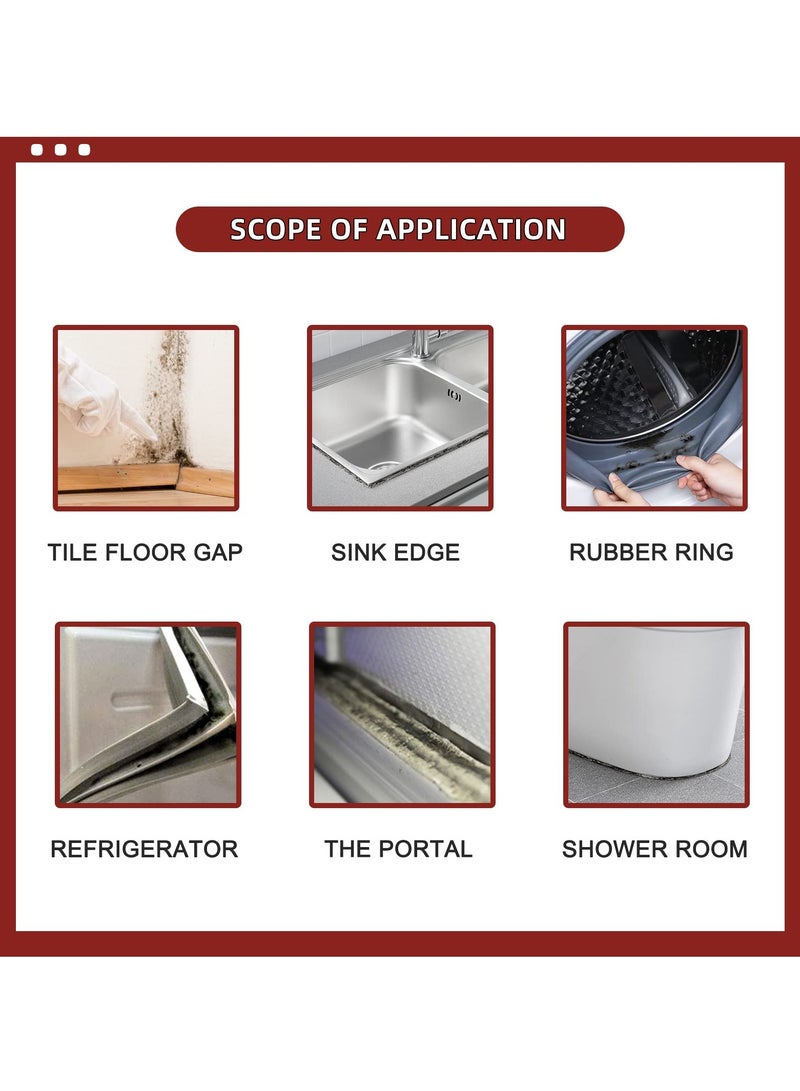 SYOSI 2 Pcs Mold Remover Gels, Household Mold Clean Gel for Washing Machine/Fridge/Kitchen Sink/Bathroom, Mold Cleaner for Tile/Wall - Image 5