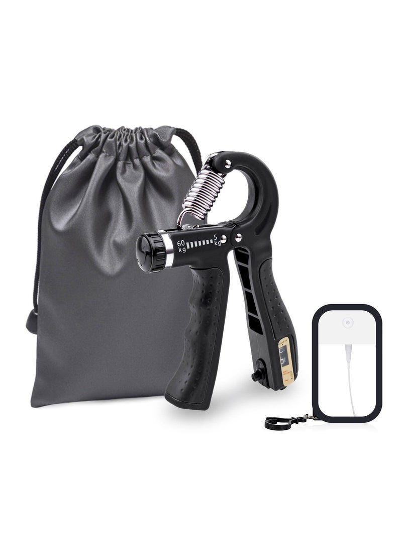 Syarme Hand Grip Strengthener, Counting hand Grips Workout, Forearm Grip Adjustable Resistance 5-60KG Hand Gripper, Finger Hand Grip Strength Exerciser for Muscle Building and Injury Recovery ﻿  - Image 1