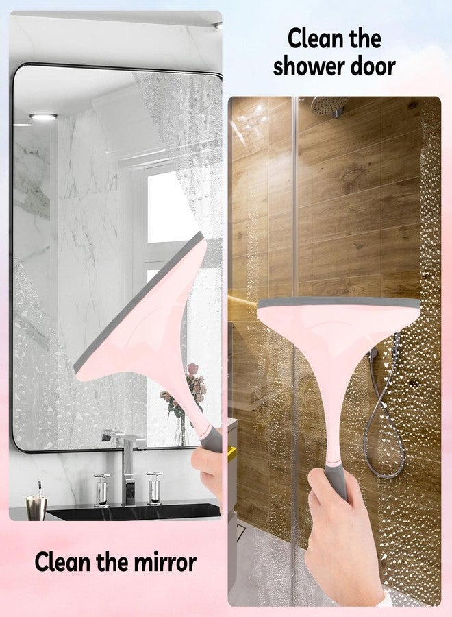 CALBEAU 14 Pcs Bathroom Cleaning Tools with Toilet Brush, Scrub Brush, Cleaning Brush for Toilet, Bathtub, Pink Toilet Brush and Holder Set with Ergonomic Handle and Sturdy Bristles - Image 5