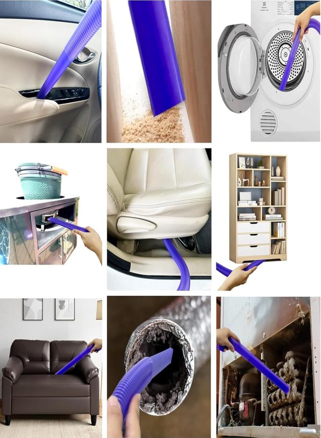 Dryer Vent Cleaning Kit, Dryer Vent Cleaner, for Dyson V15 V12 V11 V10 V8 V7 V6 V, 31.8 Inches Hose Fittings with 2 Adapters - Image 5