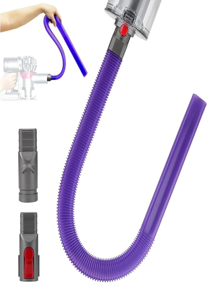 Dryer Vent Cleaning Kit, Dryer Vent Cleaner, for Dyson V15 V12 V11 V10 V8 V7 V6 V, 31.8 Inches Hose Fittings with 2 Adapters - Image 1