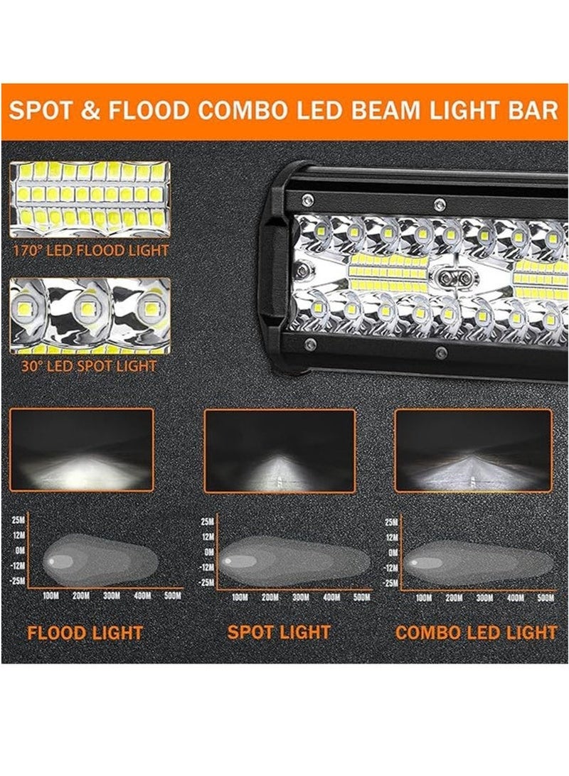 Bukela 2PCS 7 Inch 120W LED Light Pods, 6000K Amber/White Dual Color, 6 Modes (Strobe/Fog/Offroad/Warning), Memory Function, Waterproof, with Wiring Harness for Trucks, Jeeps, Motorcycles - Image 3