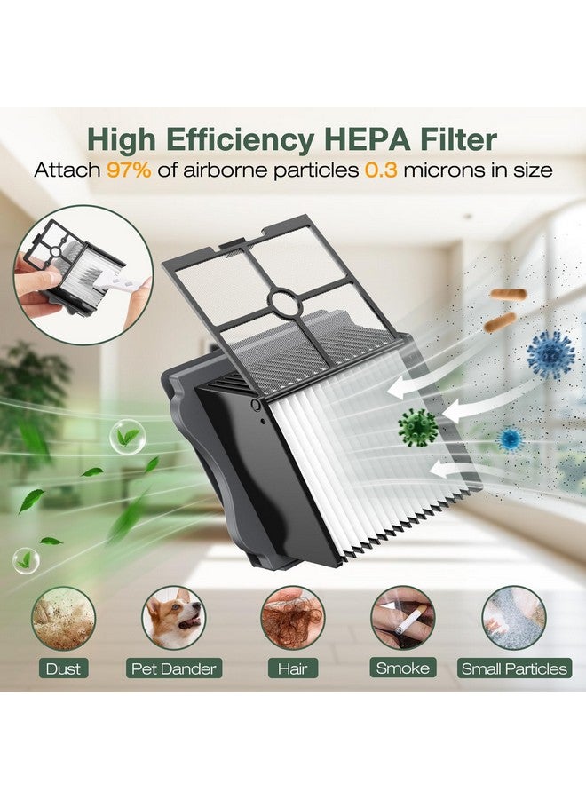 isinlive طقم أسطوانة فرشاة 2+4 وفلتر HEPA متوافق مع مكنسة Tineco iFloor 3/ Floor One S3 اللاسلكية، 2 أسطوانة فرشاة + 4 فلتر HEPA للمكنسة - Image 4