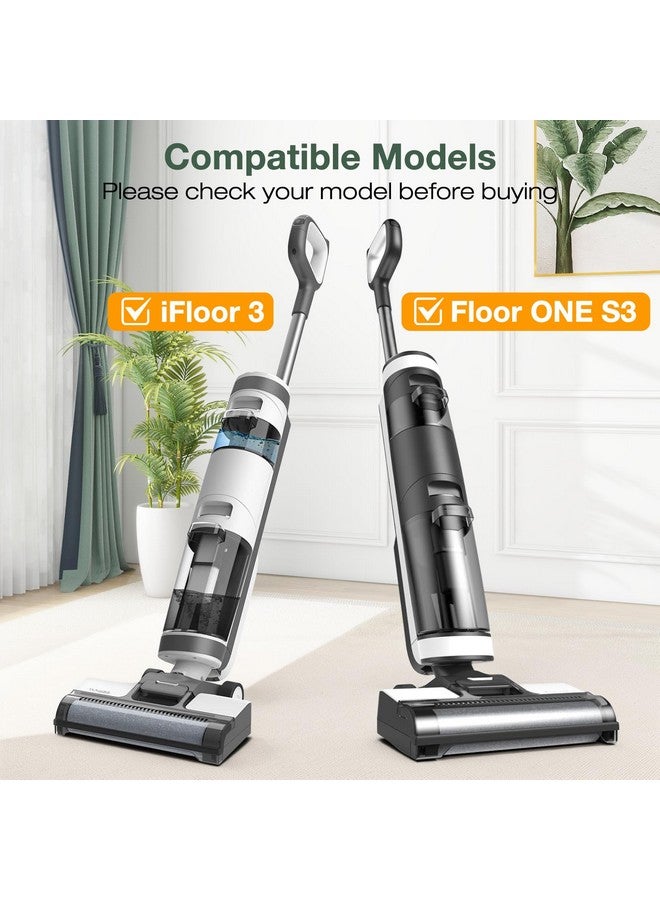 isinlive طقم أسطوانة فرشاة 2+4 وفلتر HEPA متوافق مع مكنسة Tineco iFloor 3/ Floor One S3 اللاسلكية، 2 أسطوانة فرشاة + 4 فلتر HEPA للمكنسة - Image 2