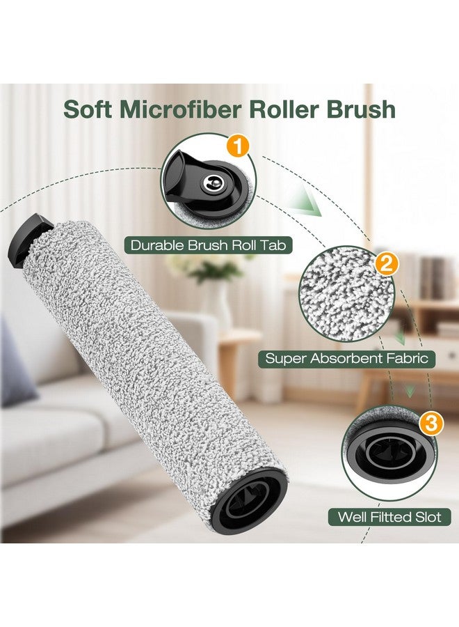 isinlive طقم أسطوانة فرشاة 2+4 وفلتر HEPA متوافق مع مكنسة Tineco iFloor 3/ Floor One S3 اللاسلكية، 2 أسطوانة فرشاة + 4 فلتر HEPA للمكنسة - Image 3