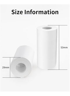 phomemo Portable Printer Thermal Paper 53mm×6.5m(Inch 2.09"*255.91") Black on White, 3 Rolls | Compatible with T02 & M02X & M832 |10 Year  - Image 5