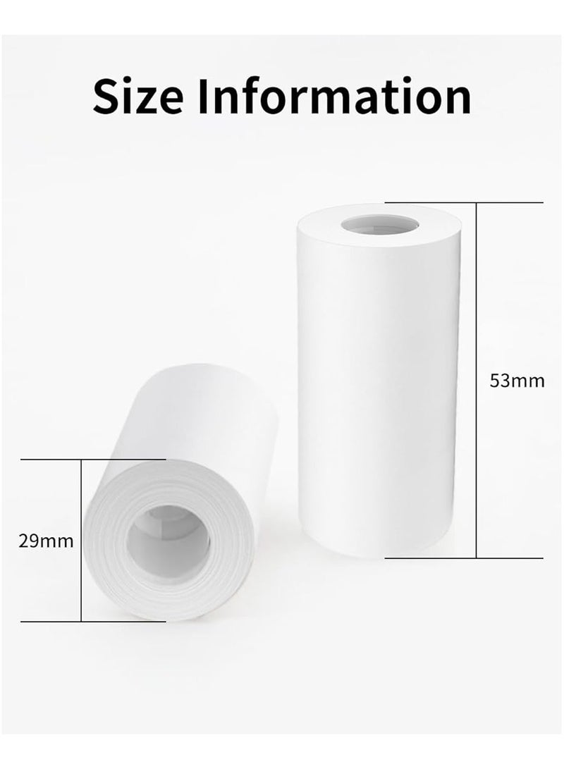 phomemo 3 Rolls Portable Printer Thermal Paper 53mm×6.5m(Inch 2.09"*255.91") ,Compatible with T02 & M02X & M832 |10 Year（Non-viscous/White） - Image 3
