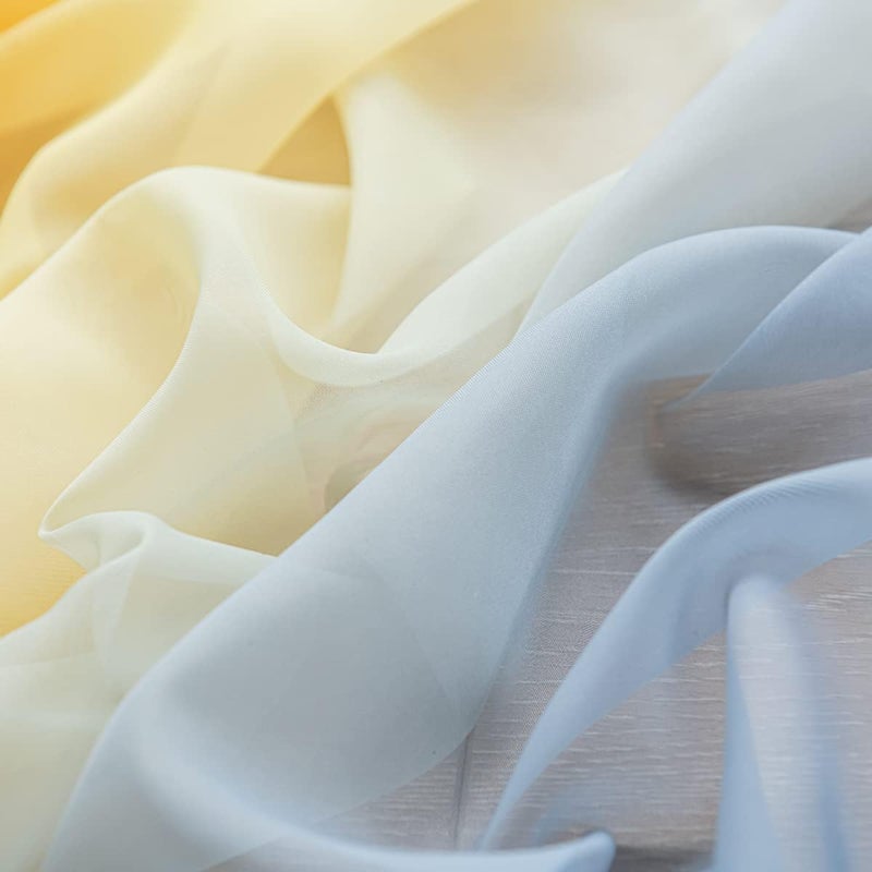 PHILEASY Window Sheer Gradient Curtains 72 Inches Long 52 inches Width 2 Panels Sheer Curtains Sheer Curtain Clear Basic Rod Pocket Panel 15 Colors 16 Size for Bedroom Living Room Yard Kitchen - Image 5