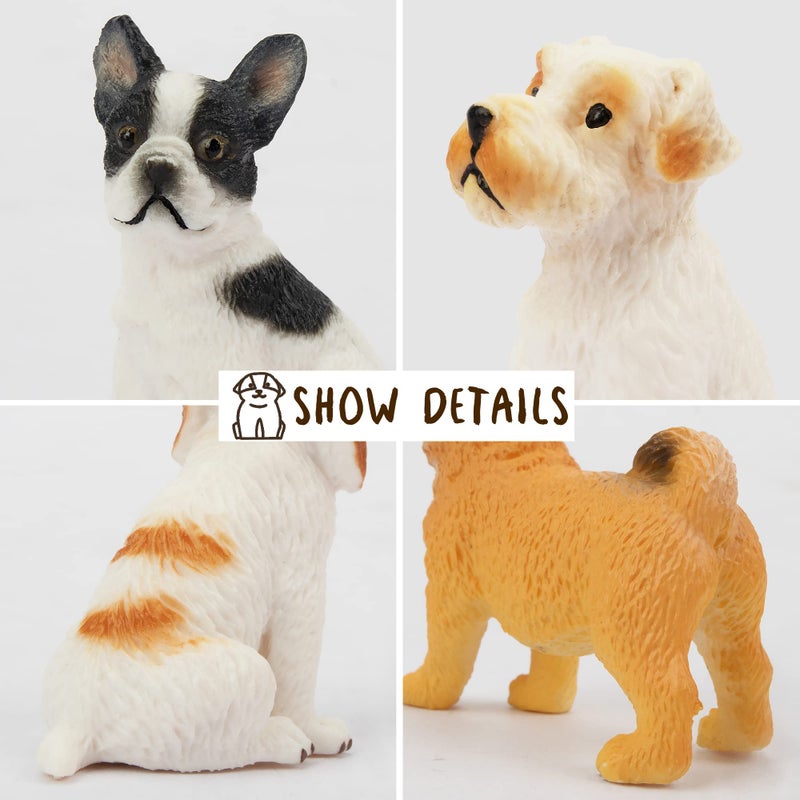 Toymany 12PCS Mini Dog Figurines Toy Set, Realistic Detailed Plastic Puppy Figures Playset, Hand Painted Dogs Animals Toy, Cake Toppers Easter Eggs Christmas Birthday Gift for Kids Toddlers - Image 5