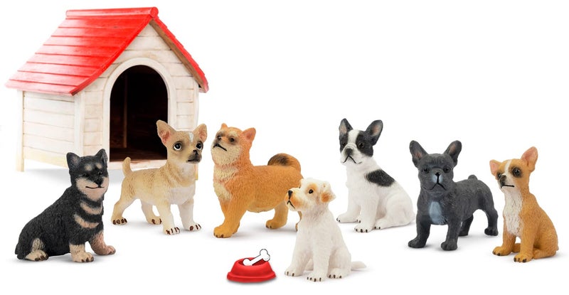 Toymany 12PCS Mini Dog Figurines Toy Set, Realistic Detailed Plastic Puppy Figures Playset, Hand Painted Dogs Animals Toy, Cake Toppers Easter Eggs Christmas Birthday Gift for Kids Toddlers - Image 2