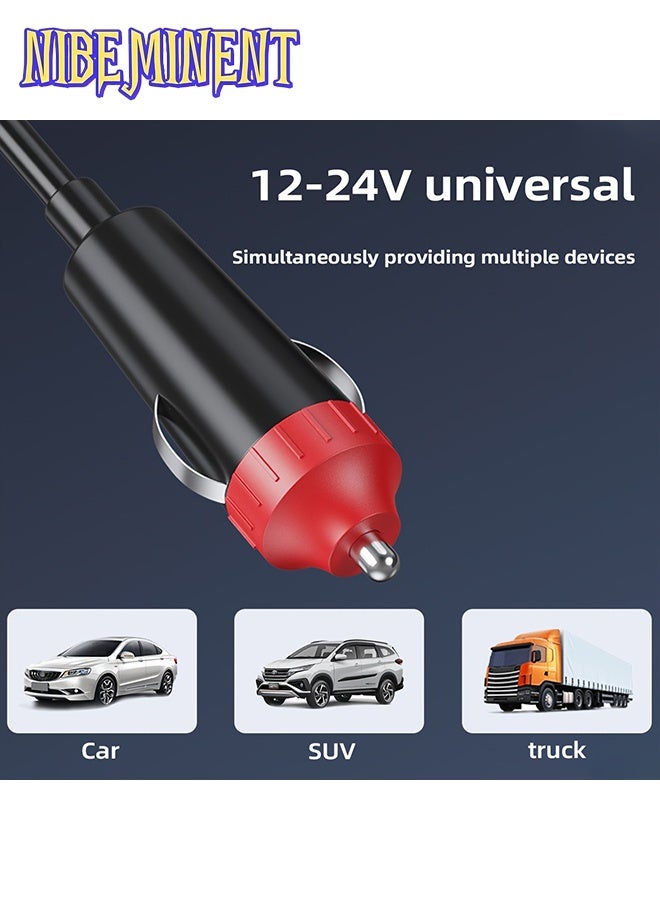 NIBEMINENT 220W Car Power Inverter 12V-24V with USB Ports & Digital Voltage Display, Cigarette Lighter Adapter for Cars, RVs, and More - Image 4