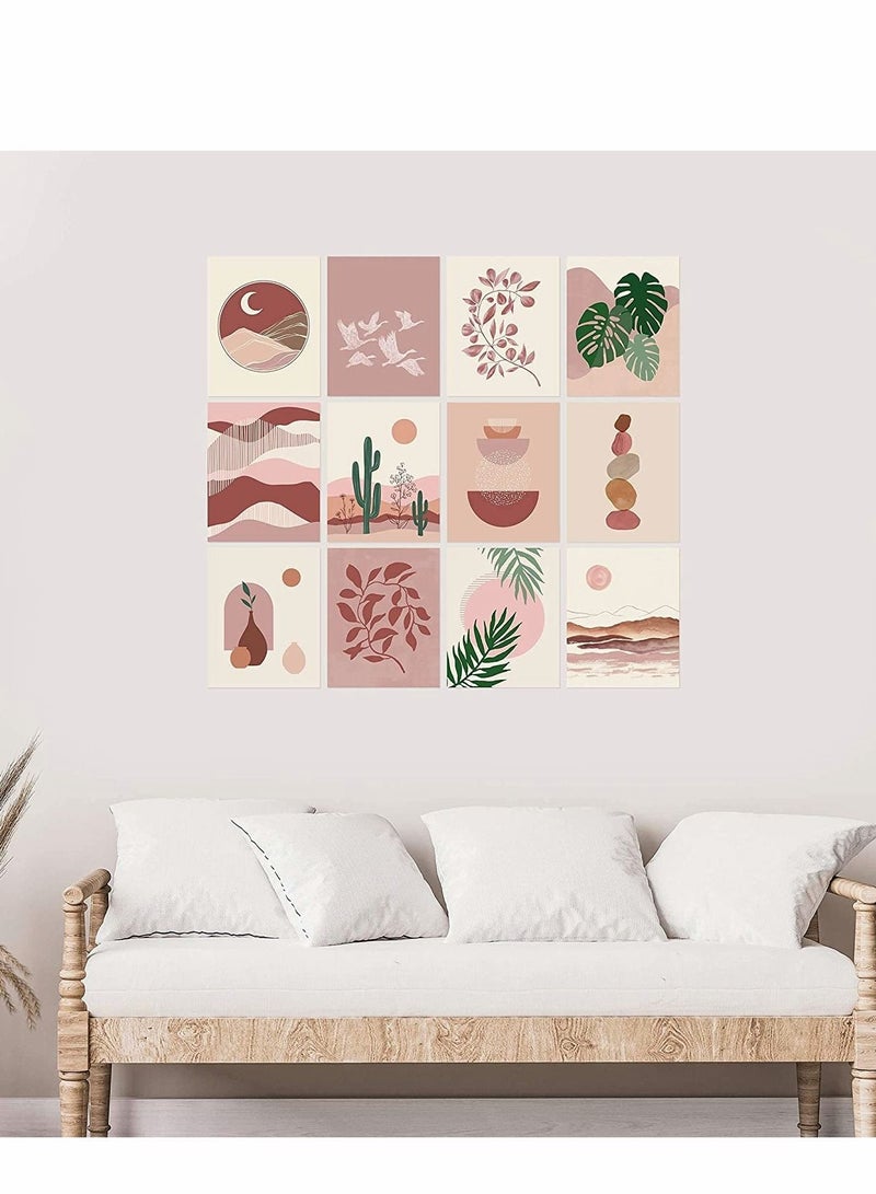 Excefore Boho Wall Art Prints Southwestern Decor Set, Neutral Aesthetic Collage Kit, Travel Room Decorations for Living Bedroom Teen Girls - Image 2