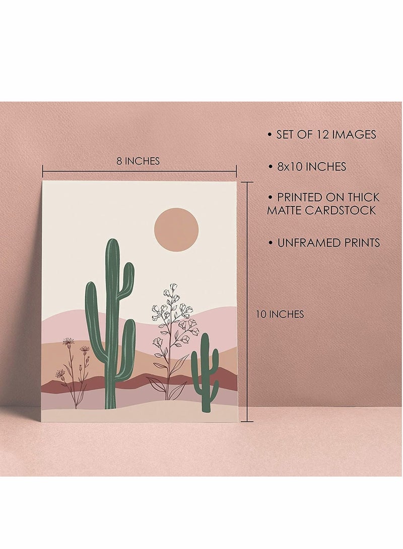 Excefore Boho Wall Art Prints Southwestern Decor Set, Neutral Aesthetic Collage Kit, Travel Room Decorations for Living Bedroom Teen Girls - Image 3