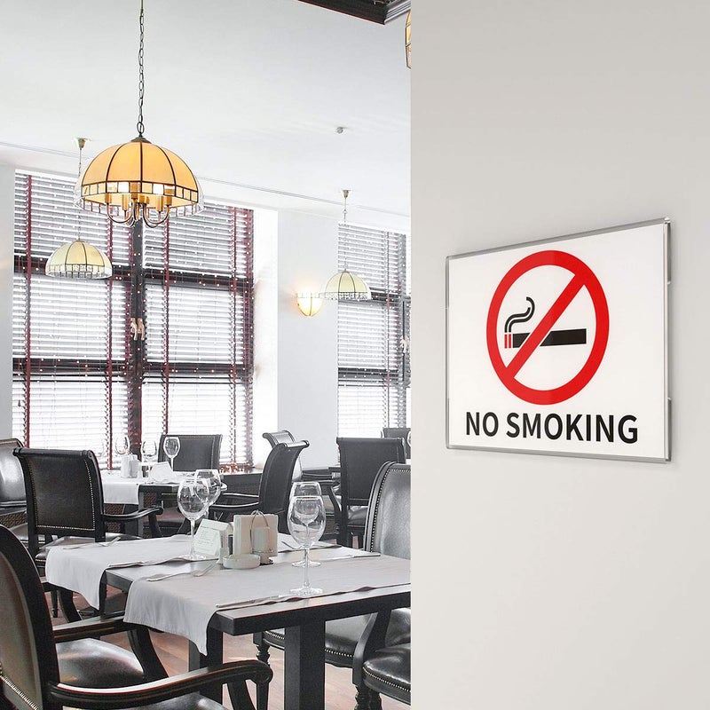 NIUBEE Acrylic Sign Holder 8.5x11 Inches Horizontal,Clear Plastic Wall Mount Sign Holder Poster Paper Holder with Free Double Sided Tape for Office, Home, Store, Restaurant-No Drilling(6 Pack) - Image 5