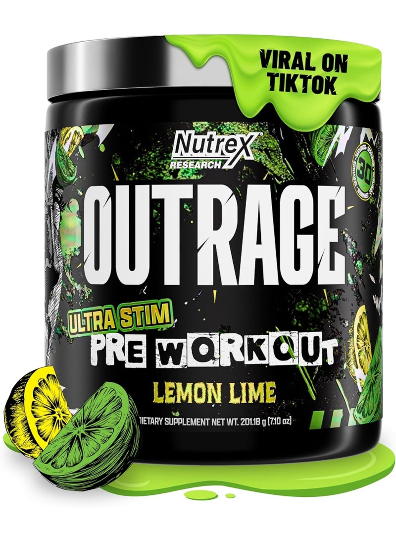 نورتكس ريسيرش أوتراج، تركيبة ما قبل التمرين، تركيبة فائقة التحفيز، بنكهة الليمون والليمون الحامض، 30 حصة، يدعم الطاقة والتركيز والأداء - Image 2