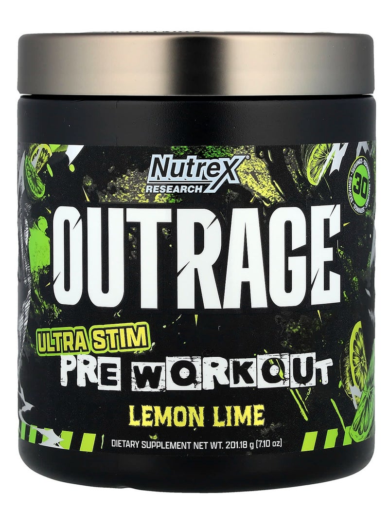 نورتكس ريسيرش أوتراج، تركيبة ما قبل التمرين، تركيبة فائقة التحفيز، بنكهة الليمون والليمون الحامض، 30 حصة، يدعم الطاقة والتركيز والأداء - Image 1