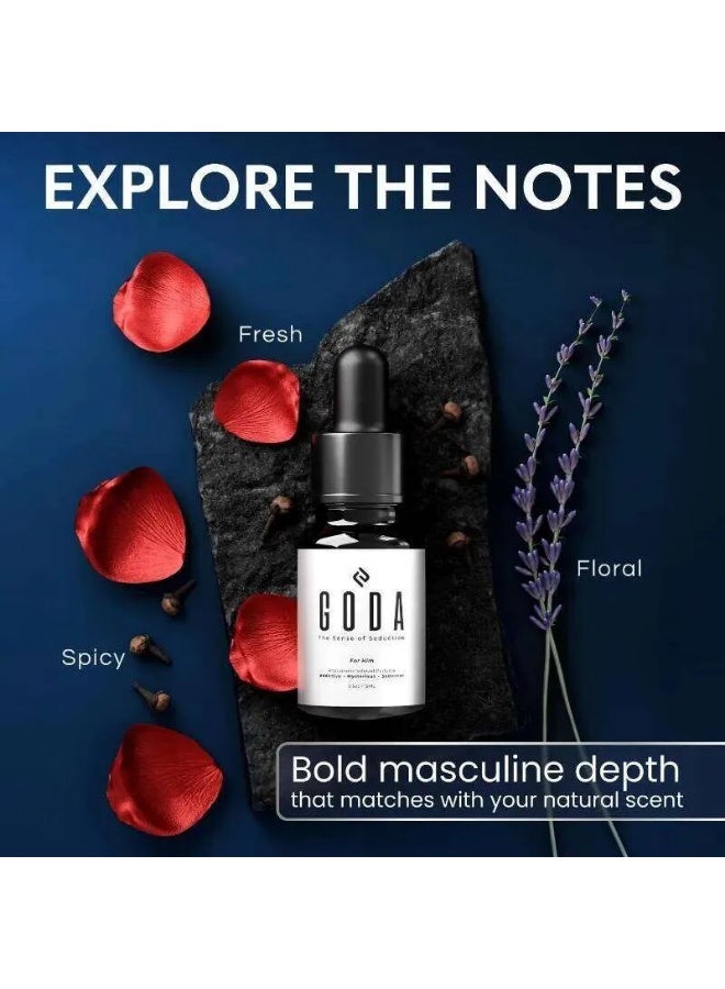 GODA Pheromones Perfume for Men – The Original – Long-Lasting Men Fragrances with Jasmine and Rose, Vegan & Cruelty-Free – 15ml/0.50 fl. oz - Image 2