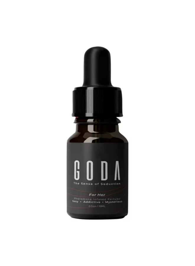 GODA عطر جودا الفيرومونات للنساء - الأصلي - عطور نسائية طويلة الأمد مع الياسمين والورد، نباتي وخالي من القسوة - 15 مل/0.50 أونصة سائلة - Image 1