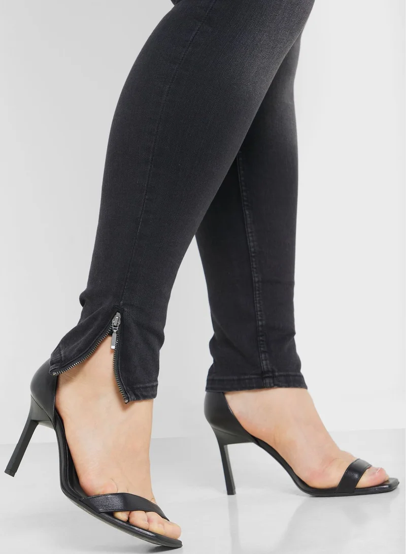 Only Carmakoma High Waist Wide Leg Jeans