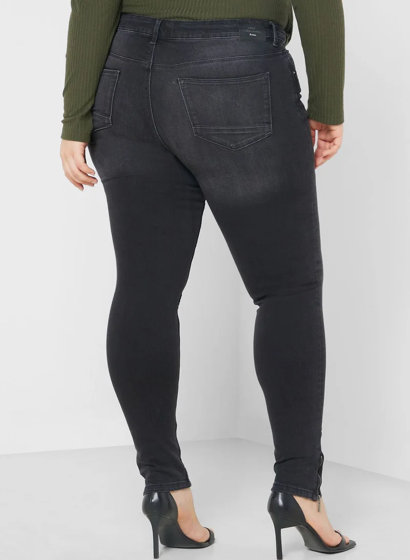 Only Carmakoma High Waist Wide Leg Jeans