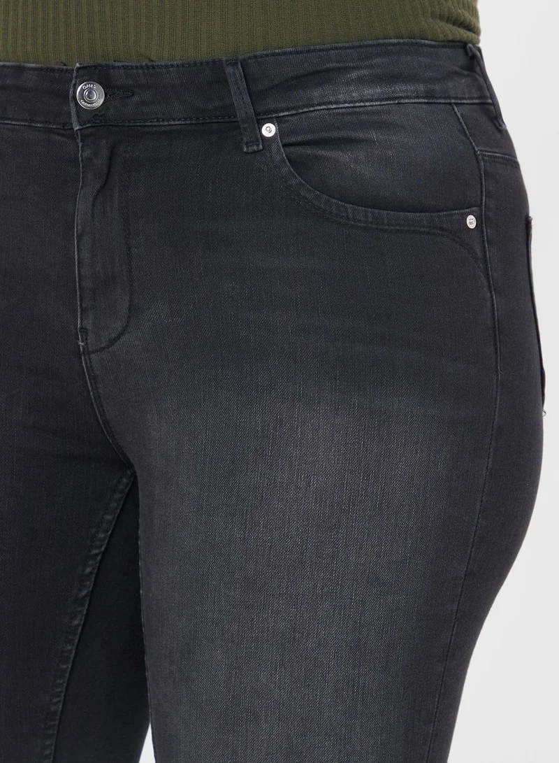Only Carmakoma High Waist Wide Leg Jeans