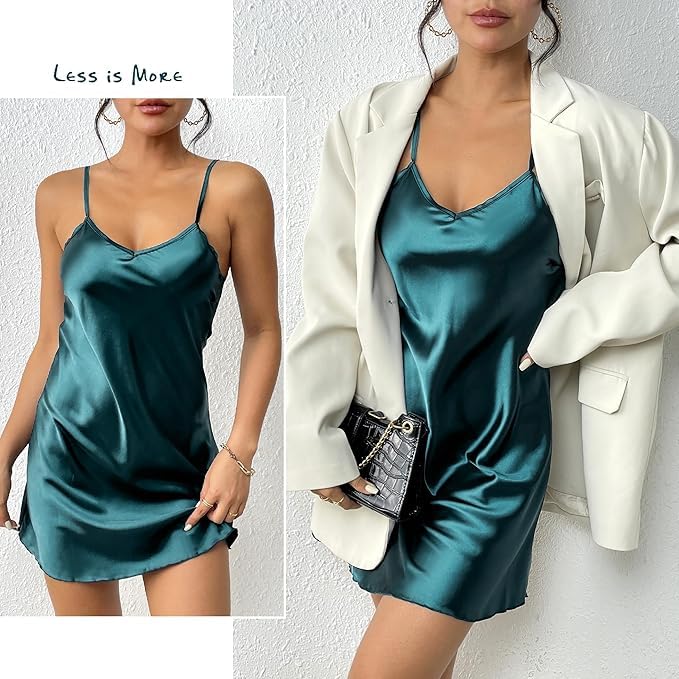YUKATA Honeymoon Night Dresses for Women – Lightweight Satin Sleepwear & Hot Bridal Nightwear (Rama, Free Size) - Image 5