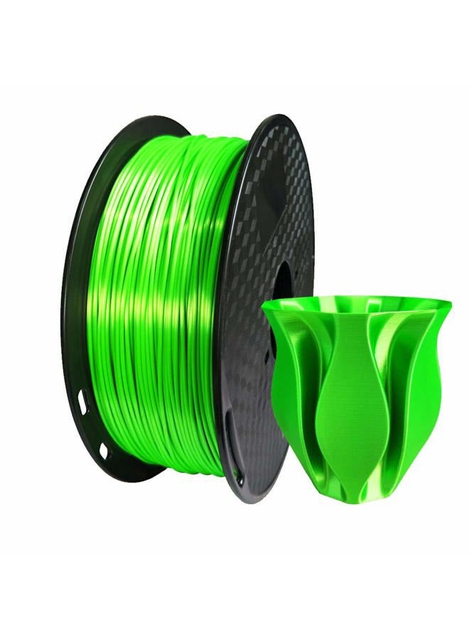 CC3D Silk Green PLA Filament 1.75mm 1KG 3D Printer Silky Shiny Metallic PLA Filament 3D Printing Materials Lime Green Color - Image 1