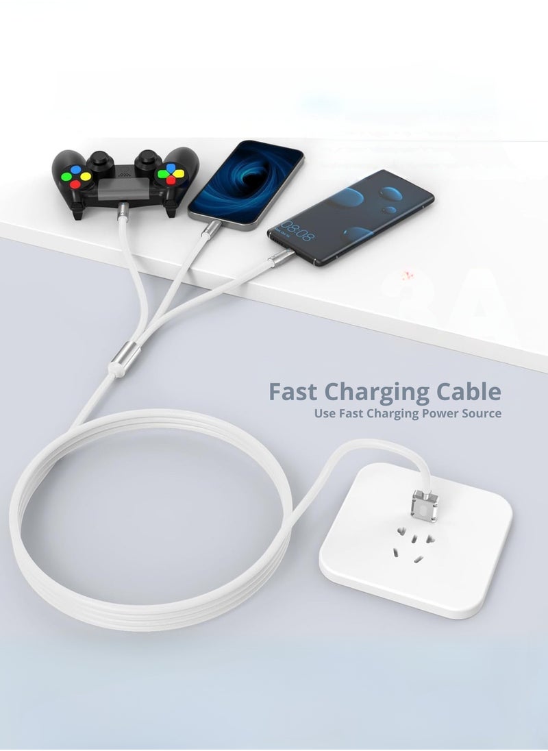 Generic - 120W 6A Fast Charging 3-in-1 Cable | Multi USB Charger Cord | Type-C, Micro USB & Lightning | Universal Compatibility for Phones & Tablets | 1.2m Durable Design - Image 1