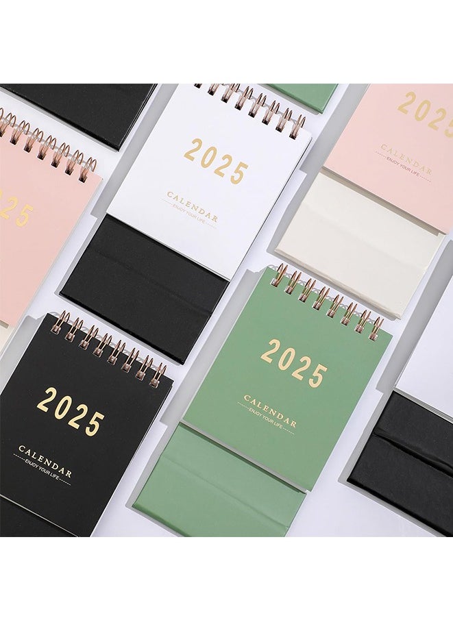 Generic Mini Desk Calendar 2025, Standing Flip Small Desk Calendar- January 2025 to July 2026 18 Monthly Desktop Calendar- Thick Paper Twin-Wire Binding for Home or Office (Black)  - Image 5