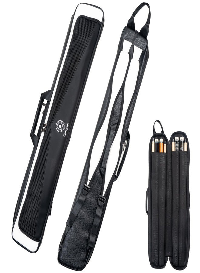 Collapsar Pool Cue Case 4x4 Pool Stick Case Holds 4 Butts and 4 Shafts Billiard Stick Bag with Large Accessories Pockets Soft Padded backpack carrying Pool Cue Cases - Image 1