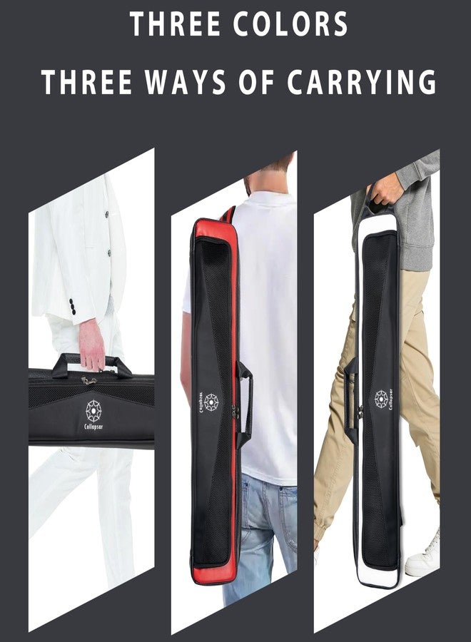 Collapsar Pool Cue Case 4x4 Pool Stick Case Holds 4 Butts and 4 Shafts Billiard Stick Bag with Large Accessories Pockets Soft Padded backpack carrying Pool Cue Cases - Image 5