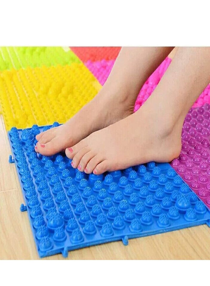 NIBEMINENT Foot Massage Mat, Shiatsu Plates for Feet Acupuncture Points Relaxing Toe Pressure Plate Blood Circulation(Blue) - Image 4