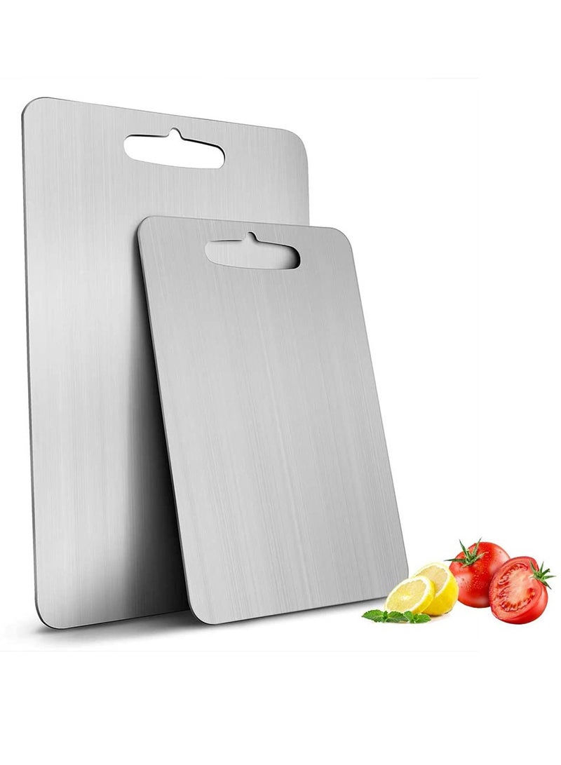 KASTWAVE Cutting Board, Chopping Board Cutting Block Mincing Mat Thick Stainless Steel Heavy Duty Non-Slip, for Kitchen Home Meat Vegetable Fruit  - Image 1