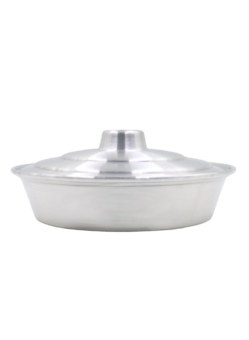 Round aluminum baking tray with lid With a diameter of 30 cm - Image 2