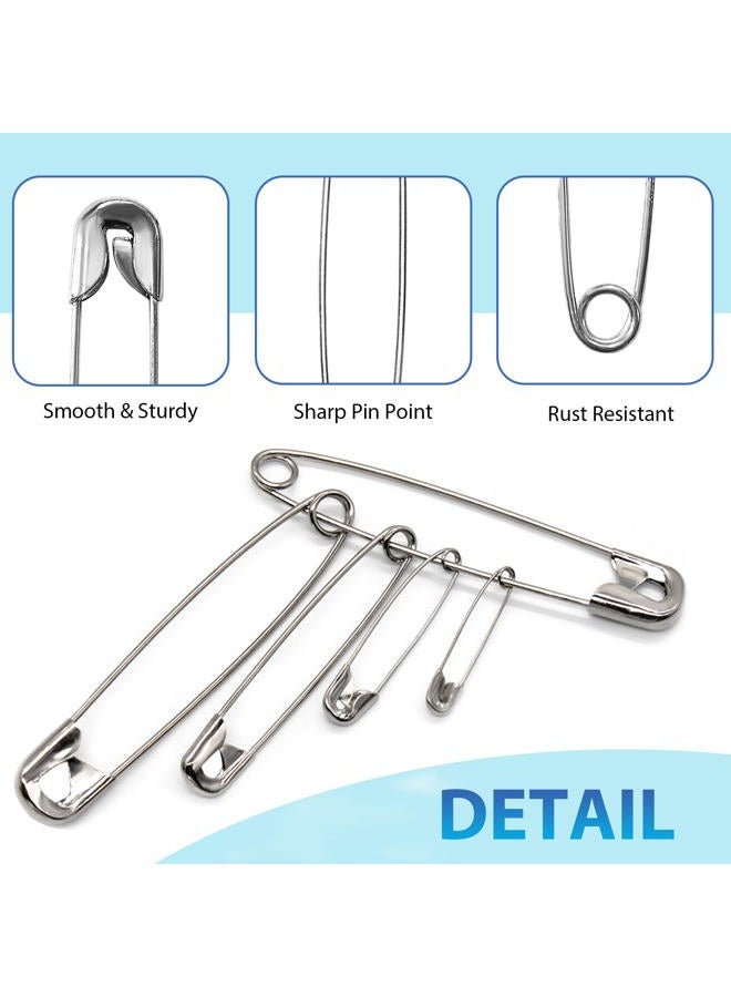 Oiojuct Safety Pins - 3 Inch Large, Heavy Duty, Nickel Plated Steel, 100 Pcs for Sewing, Crafts, Clothing - Image 4