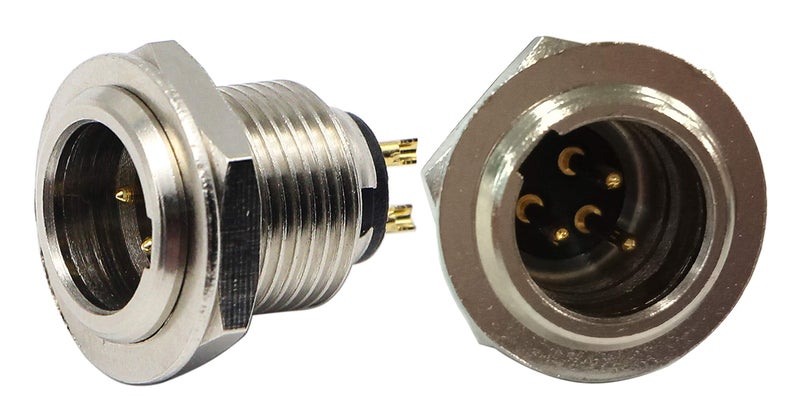 zdyCGTime DIY Mini XLR Adapters - 3 Pin Male Socket Connector for Mic and Chassis Panel Mount Aviation Plug Connector (2 Pack) - Image 1