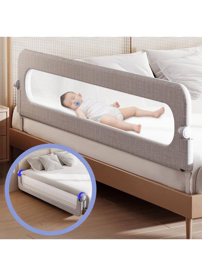 YYAMEA Baby Bed Rails Guard for Toddlers - Toddler Bed Rail for Queen Full King Twin Crib Bunk Size Bed Adjustable Heights & Foldable Bedrail Extra Tall Child Safety Side Railing Guards for Kids(78.7") - Image 1