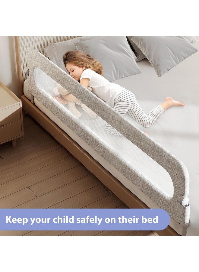 YYAMEA Baby Bed Rails Guard for Toddlers - Toddler Bed Rail for Queen Full King Twin Crib Bunk Size Bed Adjustable Heights & Foldable Bedrail Extra Tall Child Safety Side Railing Guards for Kids(78.7") - Image 5