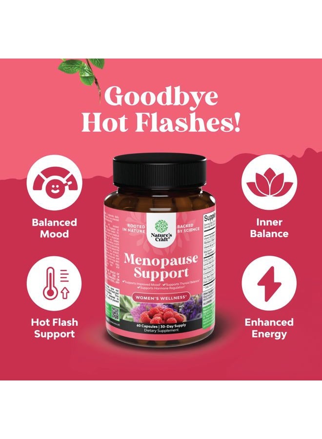 Natures Craft Complete Herbal Menopause Supplement for Women - Female Hormone Balance Capsules for Night Sweats, Hot Flashes & Mood Swings with Dong Quai, Chaste Berry & Black Cohosh Root - 60 Count Pack - Image 5