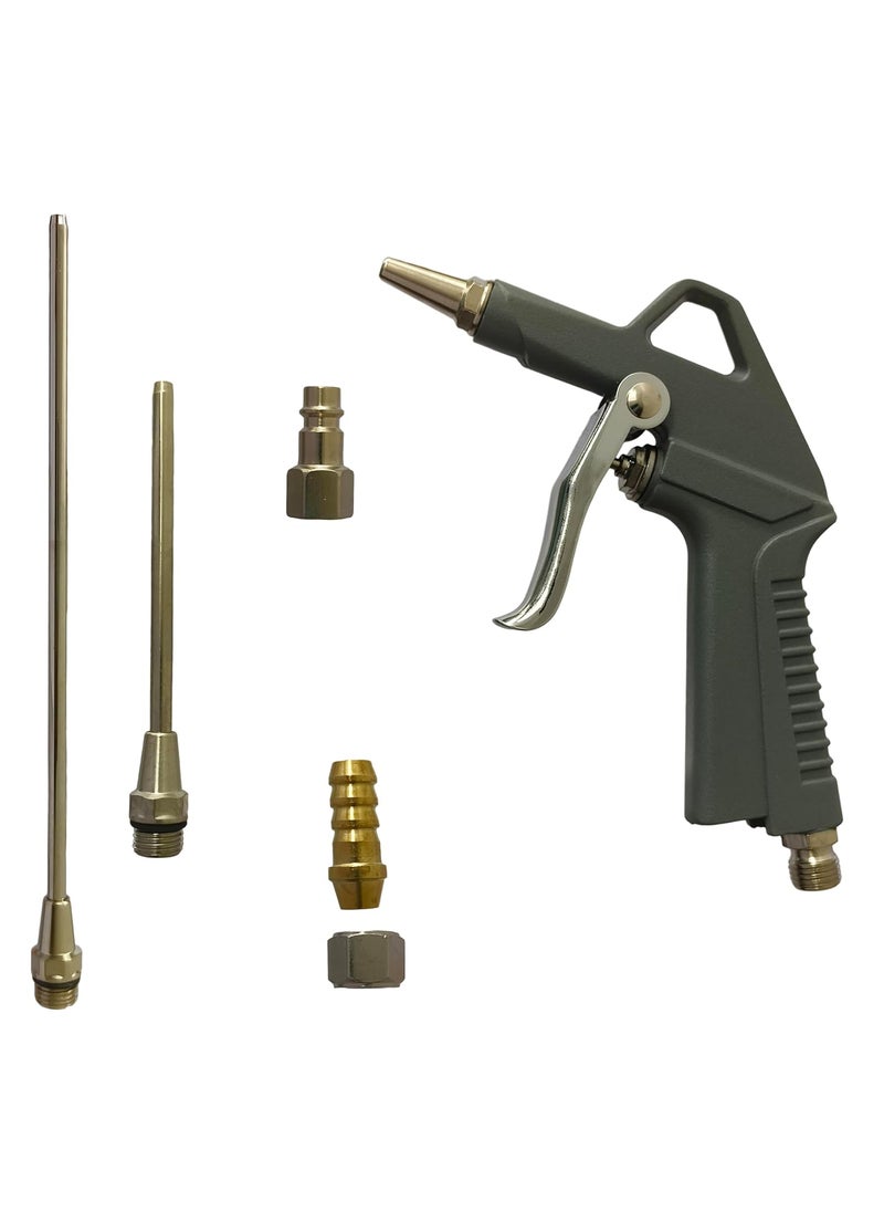 Inditrust Inditrust Metal Air Dust Blow Gun with long Steel Air flow Nozzle 5set Pneumatic Air Compressor Tool Dust Cleaning Air Blower Gun  - Image 1