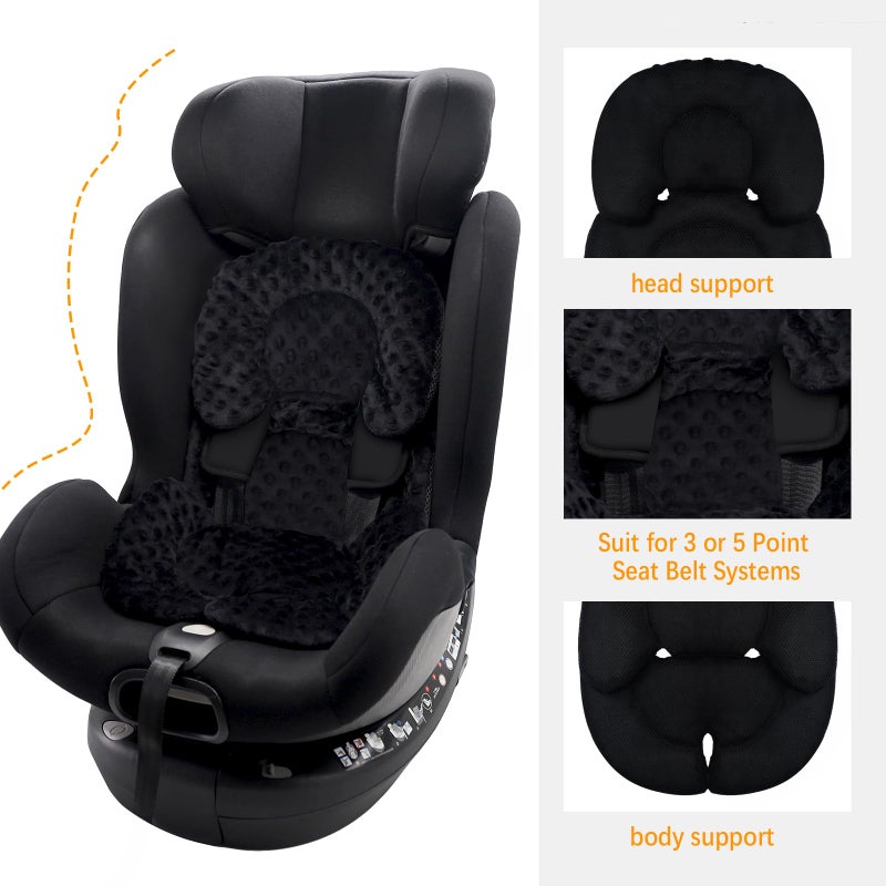 KAKIBLIN Infant Car Seat Insert, Carseat Insert Support for Newborn, Infant Car Seat Cushion Head Support for Baby Girls Boys,3D Air Mesh Baby CarSeat Cushion for CarSeats, Bouncer, Strollers, Swing - Image 2