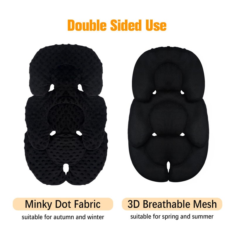 KAKIBLIN Infant Car Seat Insert, Carseat Insert Support for Newborn, Infant Car Seat Cushion Head Support for Baby Girls Boys,3D Air Mesh Baby CarSeat Cushion for CarSeats, Bouncer, Strollers, Swing - Image 5