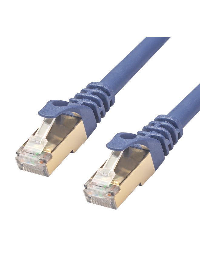Generic Pure Copper Double Shielded 40g Million Band 2000mhz Computer Nas Router Set Top Box Cat8 Eight Class Million Band Network Cable-Color:Blue-Line Length:7.6M  - Image 4